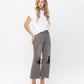 Right 45 degrees product image of Beetle - Super High Rise 90s Vintage Crop Flare Jeans