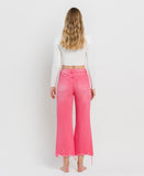 Back product images of Hot Pink - Super High Rise 90s Vintage Crop Flare Jeans