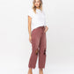 Right 45 degrees product image of Russet Brown - High Rise 90s Vintage Cropped Flare Jeans