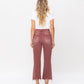 Back product images of Russet Brown - High Rise 90s Vintage Cropped Flare Jeans