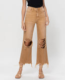 Front product images of Kiss Of California - 90's Vintage Crop Flare Jeans