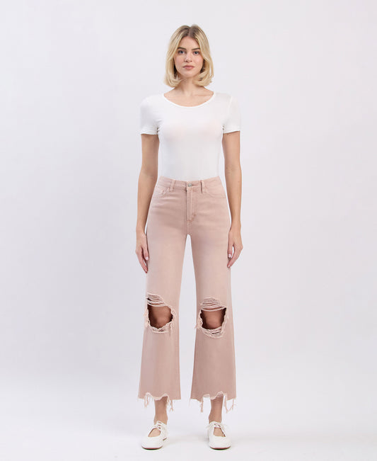 Front product images of July Song - Super High Rise 90's Vintage Cropped Flare Jeans
