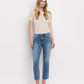 Front product images of Five Steps To Heaven - Mid Rise Straight Crop Jeans
