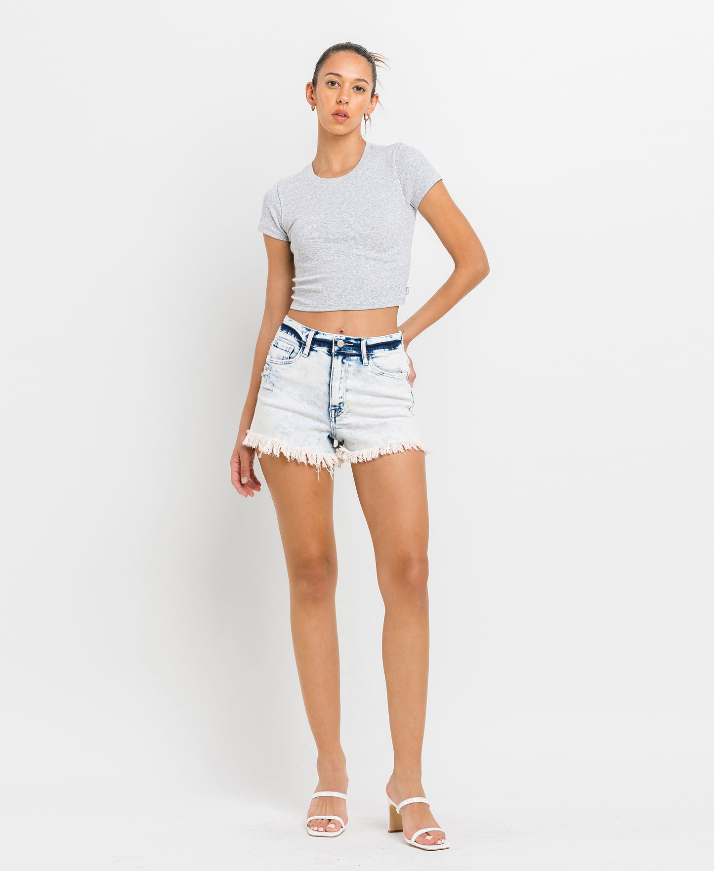 Front product images of Nourishment - Super High Rise Mom Shorts