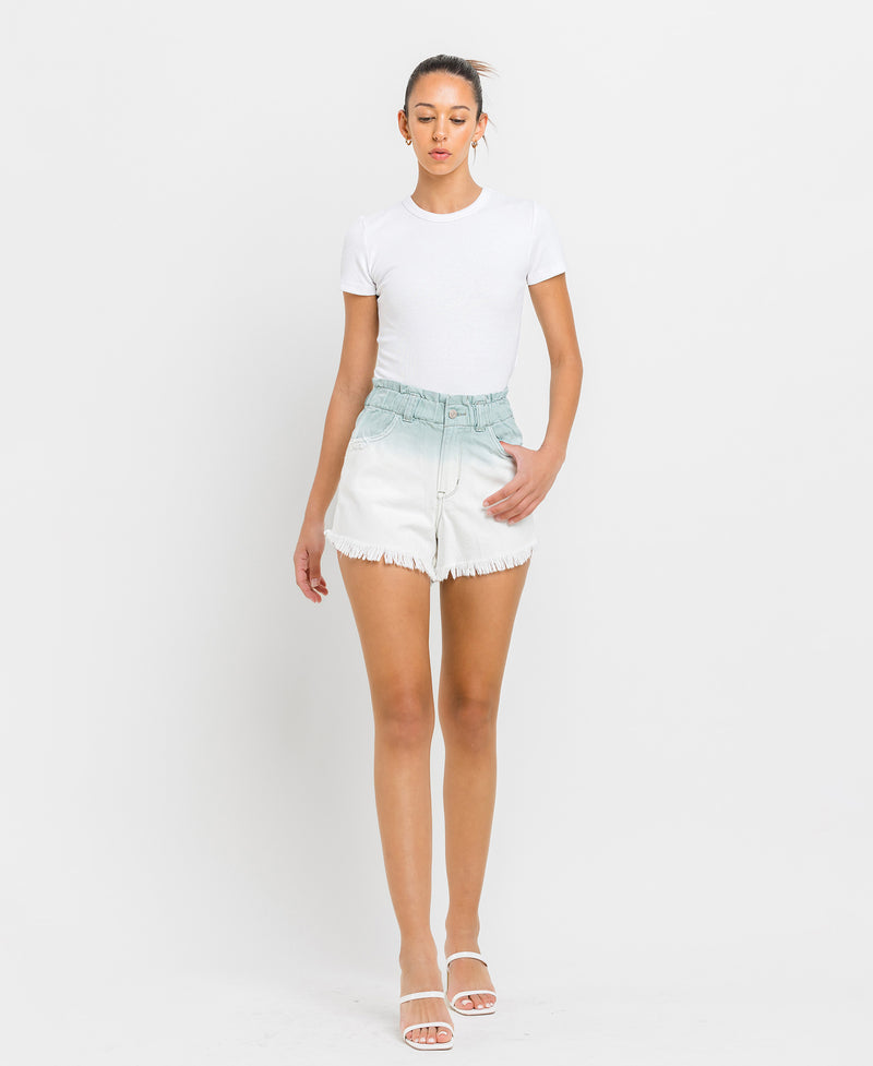 High Rise Paper Bag Shorts