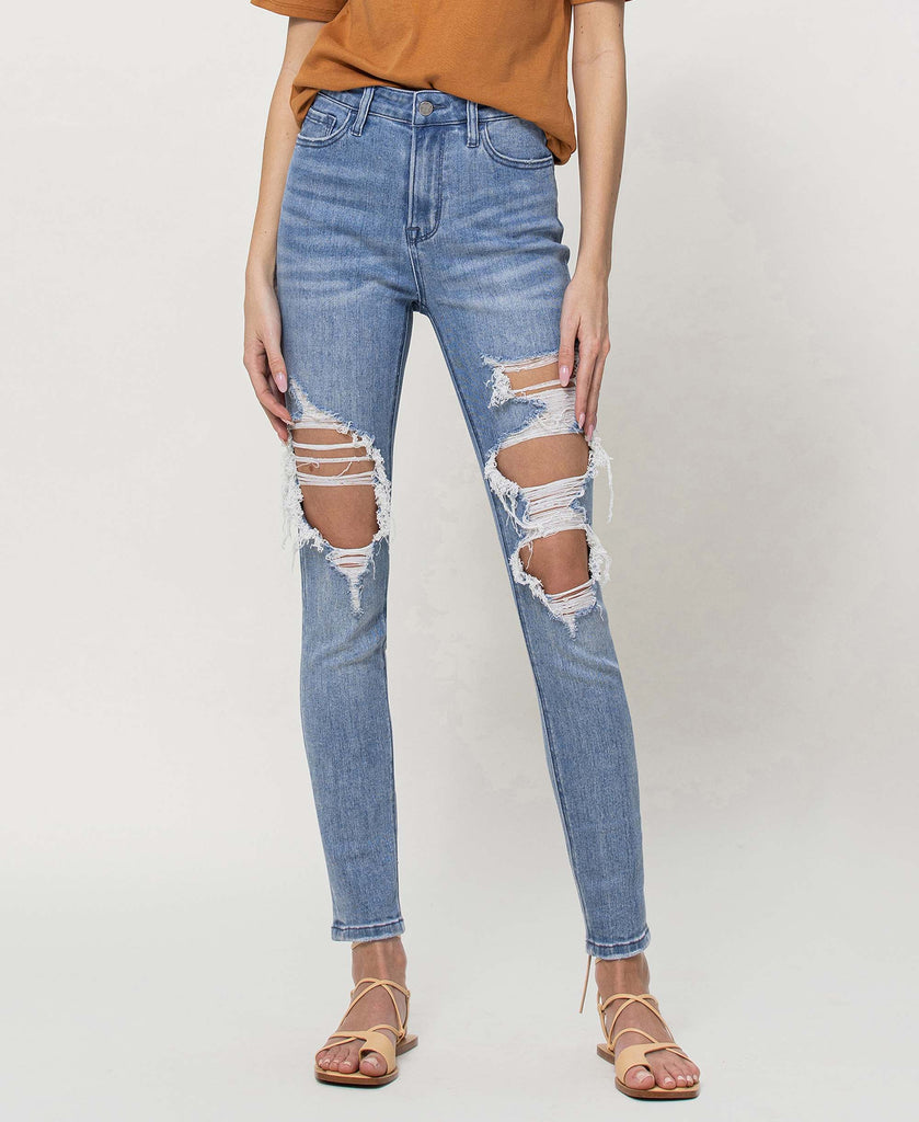 Front product images of Being At Home - High Rise Ankle Skinny Denim Jeans