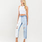 Left 45 degrees product image of Laughter - Super High Rise Mom Jeans W Contrast Blocking Details