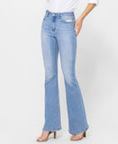 Left 45 degrees product image of Just Fine - High Rise Long Flare Jeans
