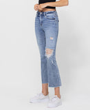 Left side product images of More Likely - High Rise Ankle Flare Jeans