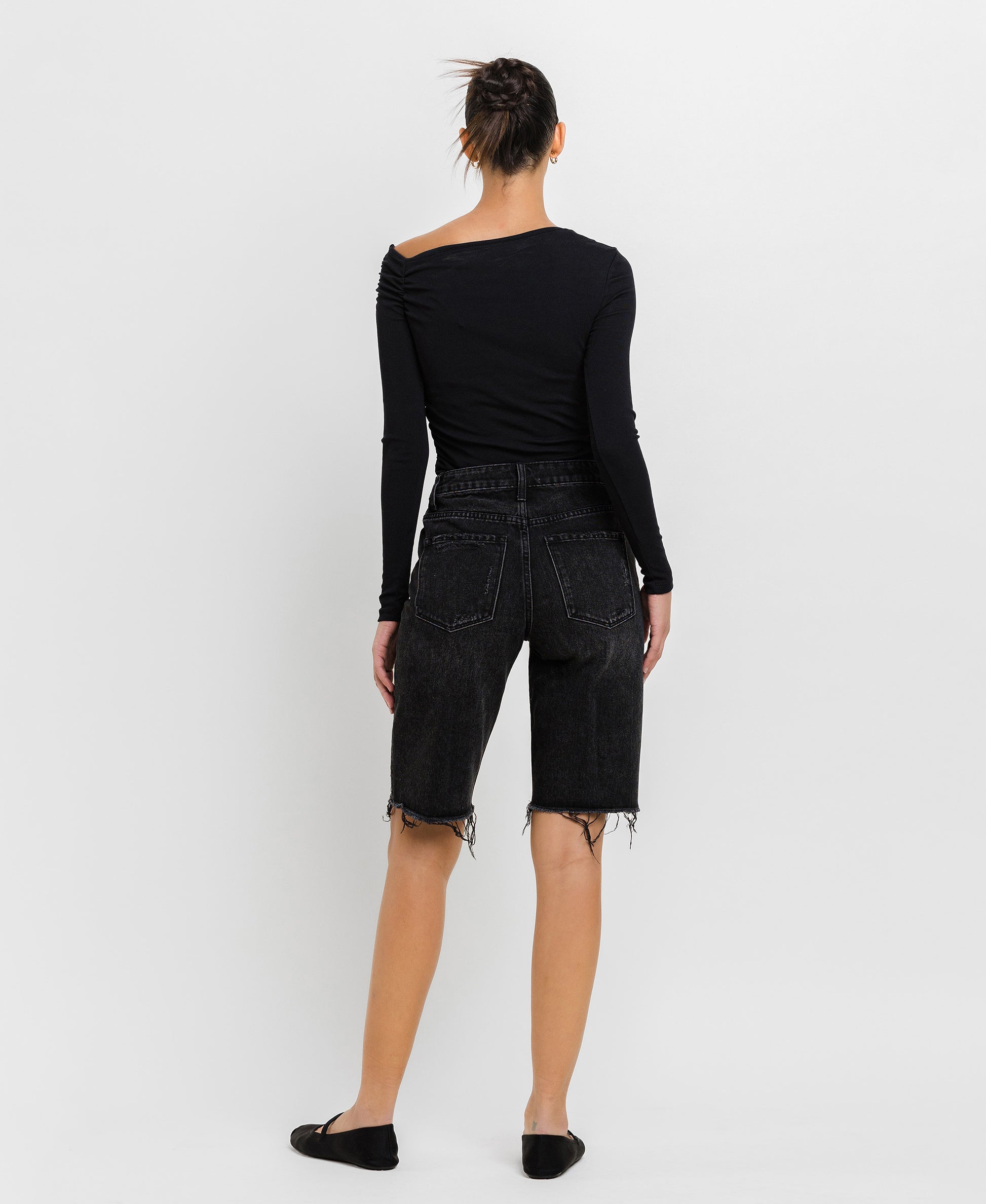 Back product images of Meritorious - Super High Rise Relaxed Shorts