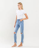 Left 45 degrees product image of Flourish - High Rise Ankle Skinny Jeans