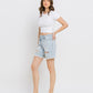 Left 45 degrees product image of  Upstanding - High Rise Crossover Boyfriend Shorts
