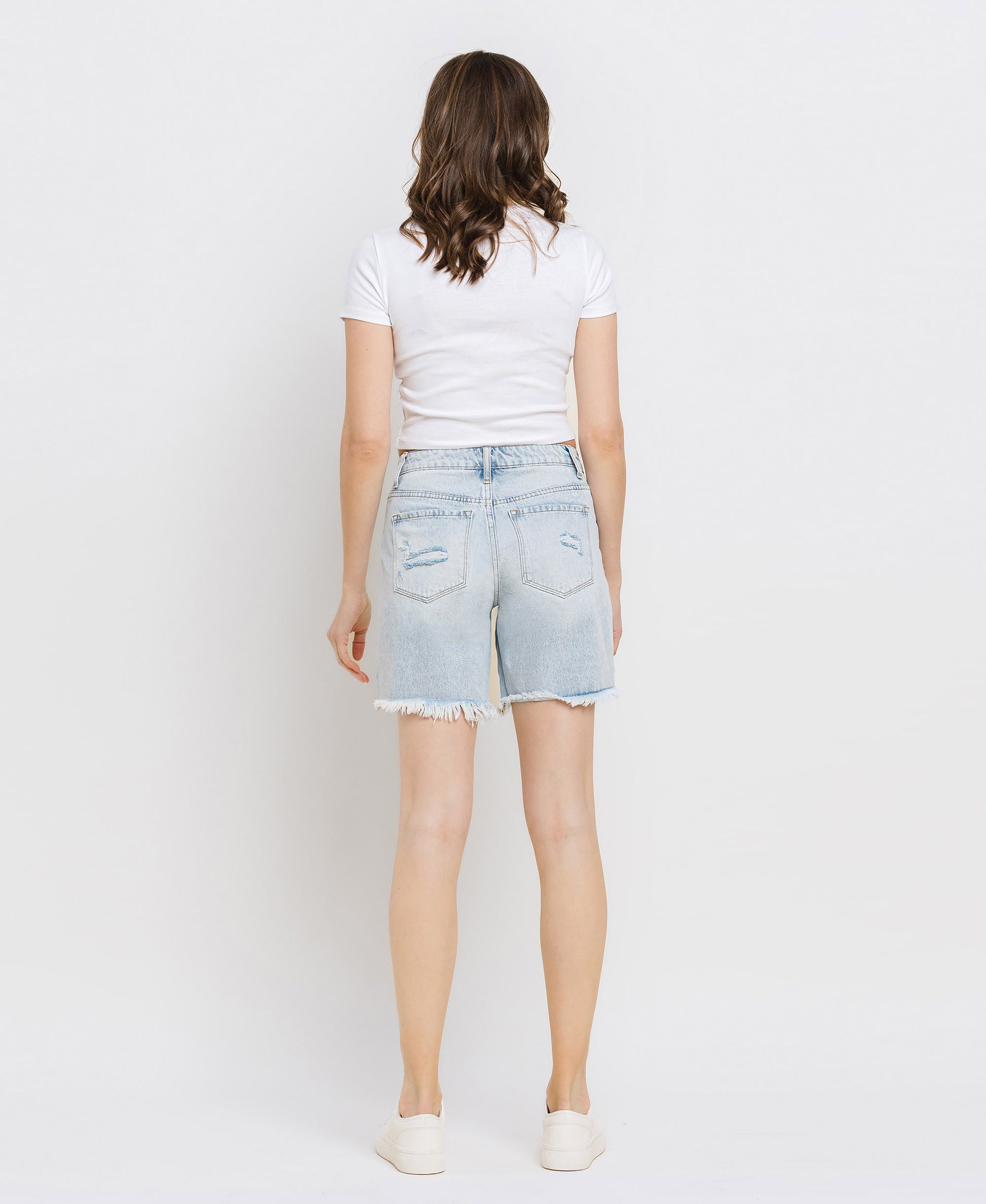 Back product images of  Upstanding - High Rise Crossover Boyfriend Shorts