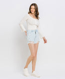 Right 45 degrees product image of Perspective Flow - Super High Rise Mom Shorts