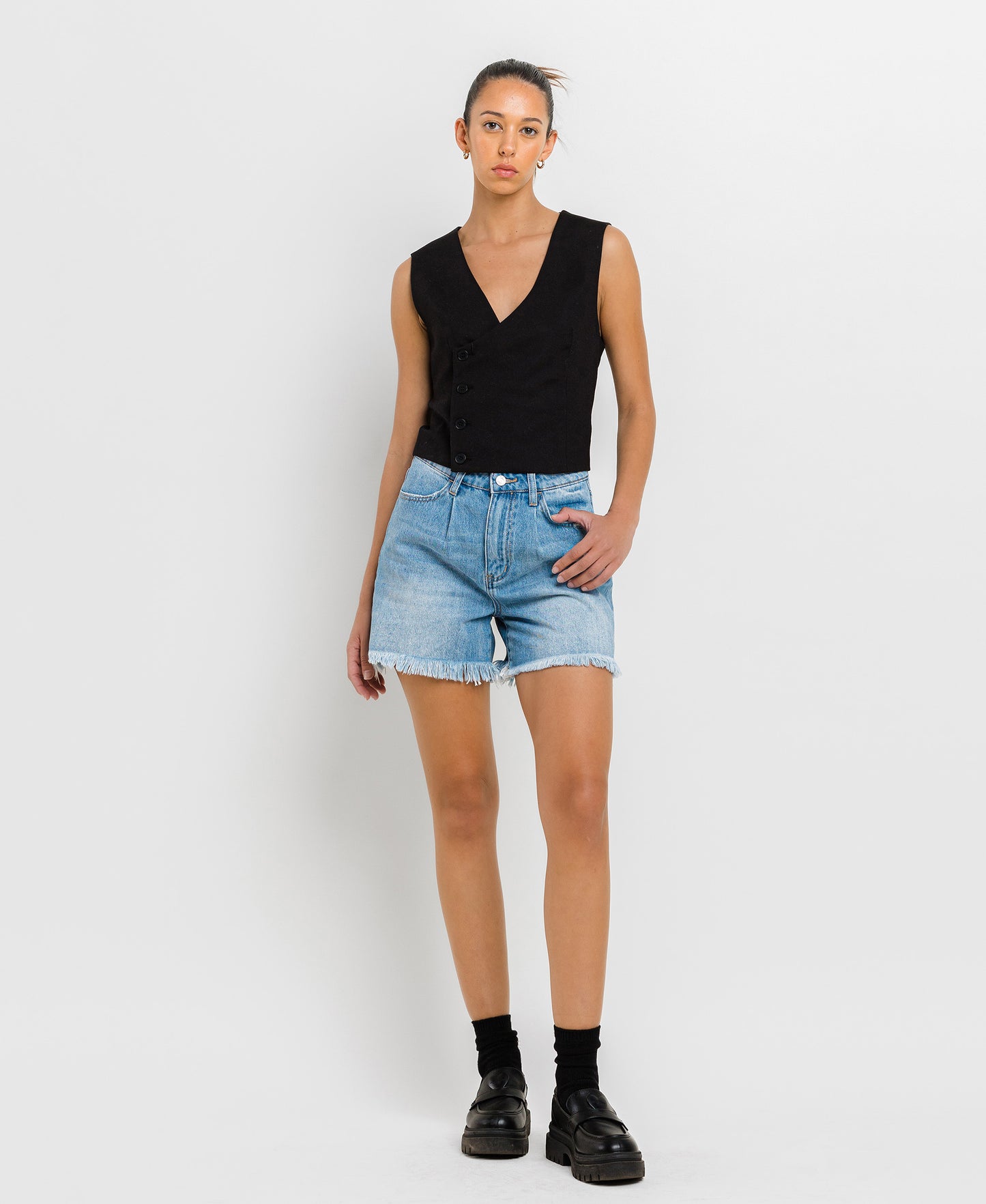 Front product images of Invigorated - Super High Rise Slouchy Shorts