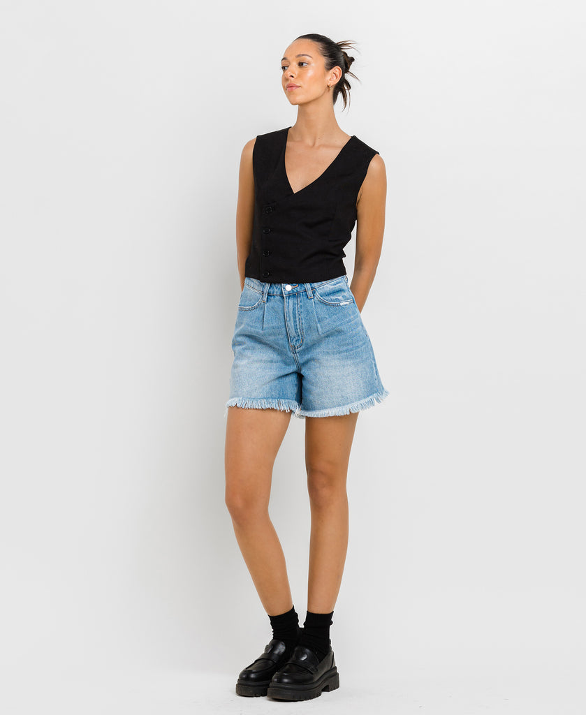 Left 45 degrees product image of Invigorated - Super High Rise Slouchy Shorts
