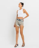 Left 45 degrees product image of Cement - Super High Rise Vintage Shorts