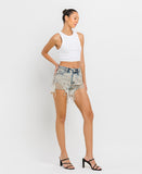 Right 45 degrees product image of Cement - Super High Rise Vintage Shorts