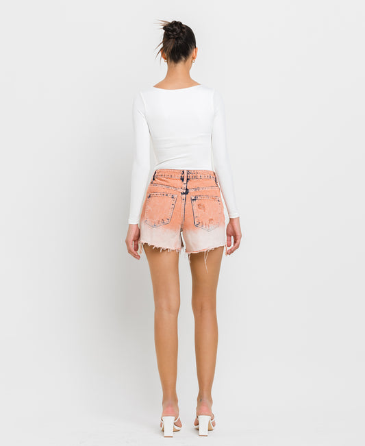 Back product images of Pale Banana - Super High Rise Crossover Vintage Shorts