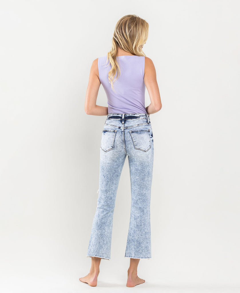 Back product images of Self Care - High Rise Crop Flare Jeans