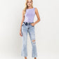 Front product images of Self Care - High Rise Crop Flare Jeans