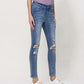 Right 45 degrees product image of Clear-Headed - Mid Rise Ankle Skinny Jeans