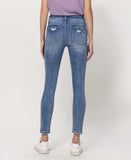 Back product images of Clear-Headed - Mid Rise Ankle Skinny Jeans