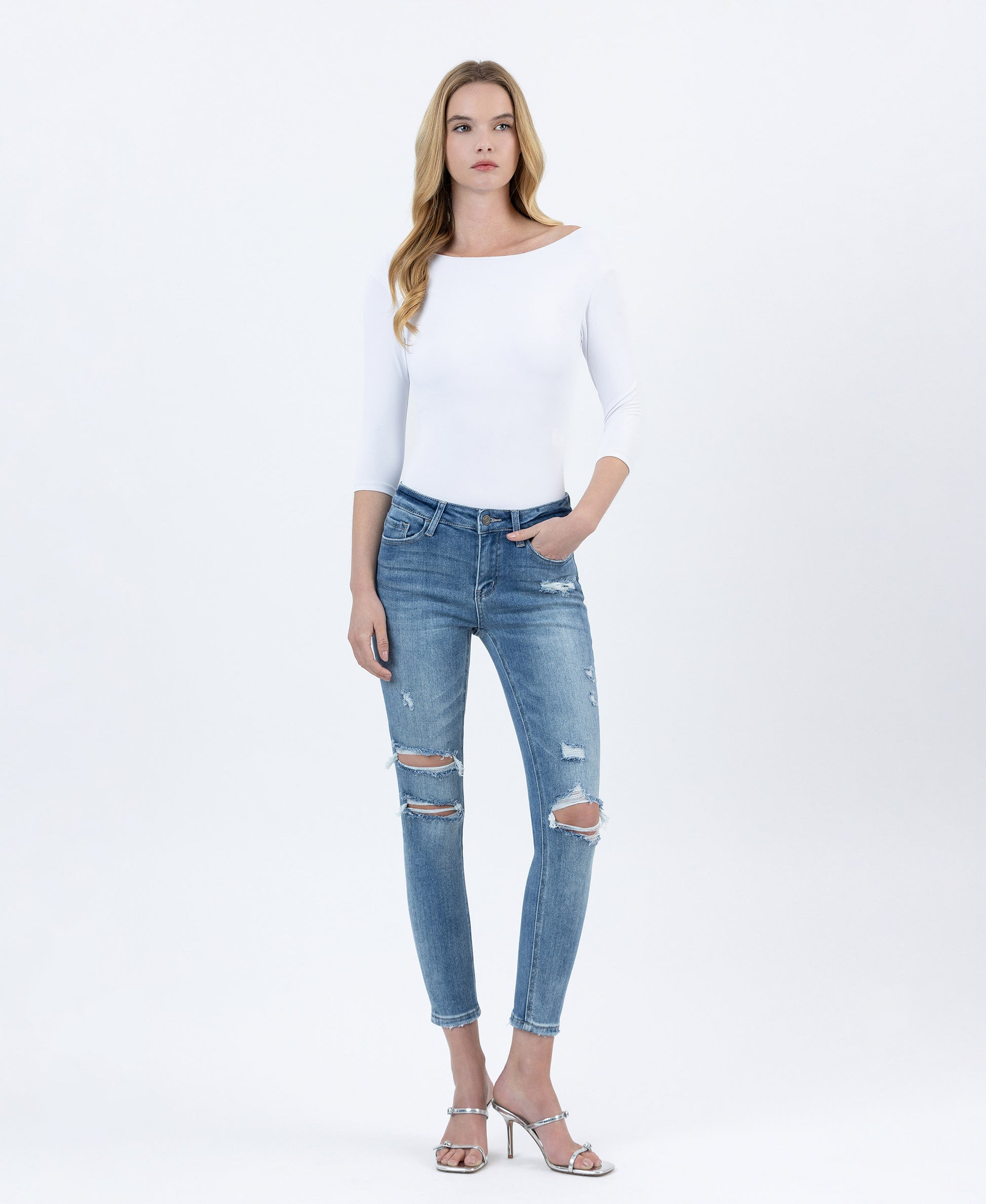 Front product images of Clear Headed - Mid Rise Skinny Jeans