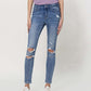 Front product images of Clear-Headed - Mid Rise Ankle Skinny Jeans