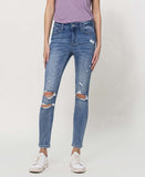 Front product images of Clear-Headed - Mid Rise Ankle Skinny Jeans