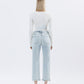 Back product images of Minor Mishap - Super High Rise Relaxed Cuffed Straight Jeans