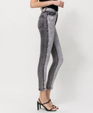 Right side product images of Late Blues - High Rise Contrast Skinny Jeans