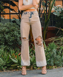 Front images of Burnt - 90's Vintage Super High Rise Flare Jeans