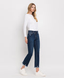 Right 45 degrees product image of Finer - High Rise Crossover Waistband Kick Flare Jeans