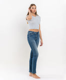 Right 45 degrees product image of Moonlight - High Rise Stretch Slim Straight Jeans