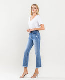 Left 45 degrees product image of Amber - High Rise Kick Flare Jean