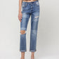 Front product images of Commander - Rolled Up Crop Boyfriend Jeans