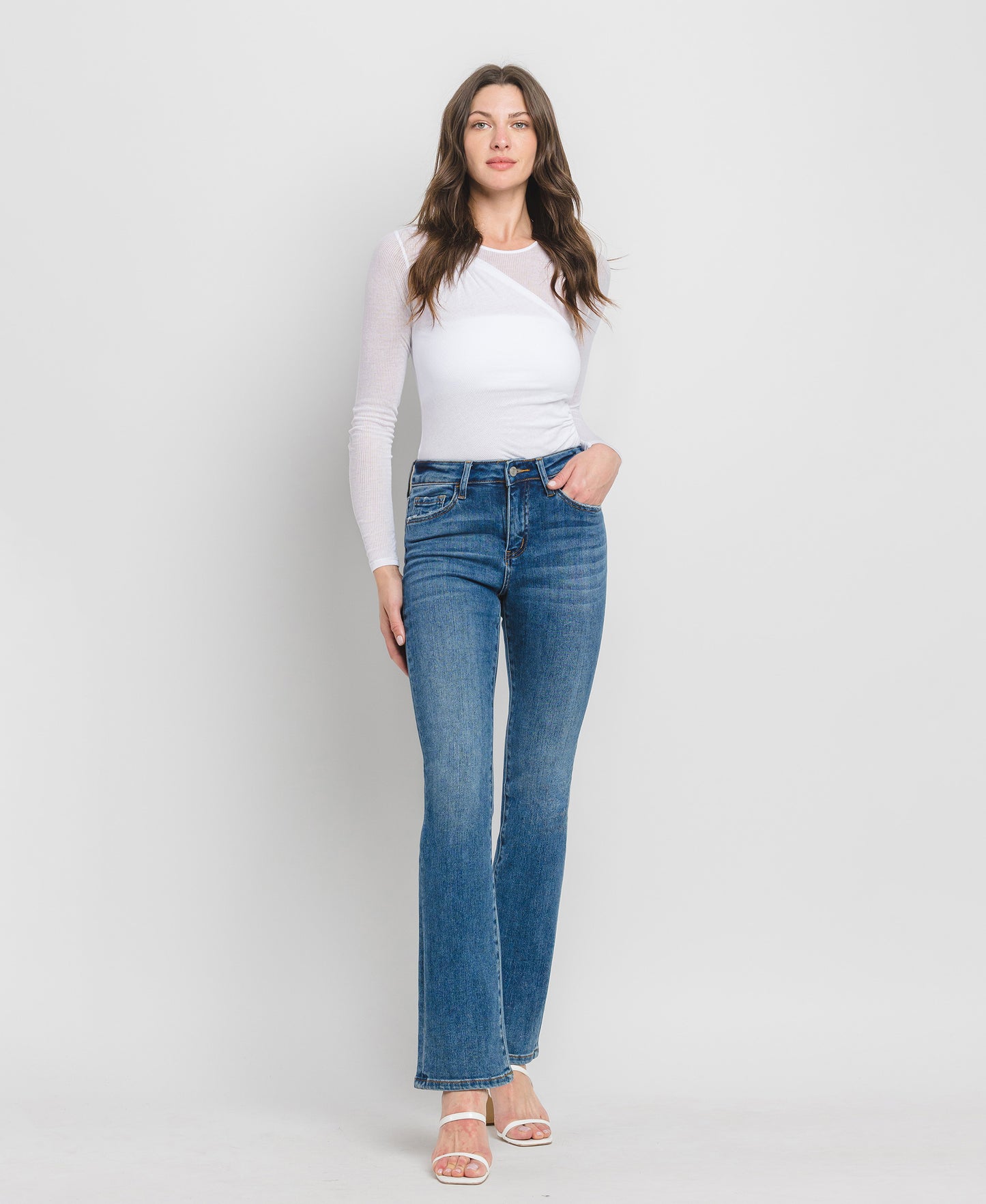 Front product images of Shining - High Rise Bootcut Jeans