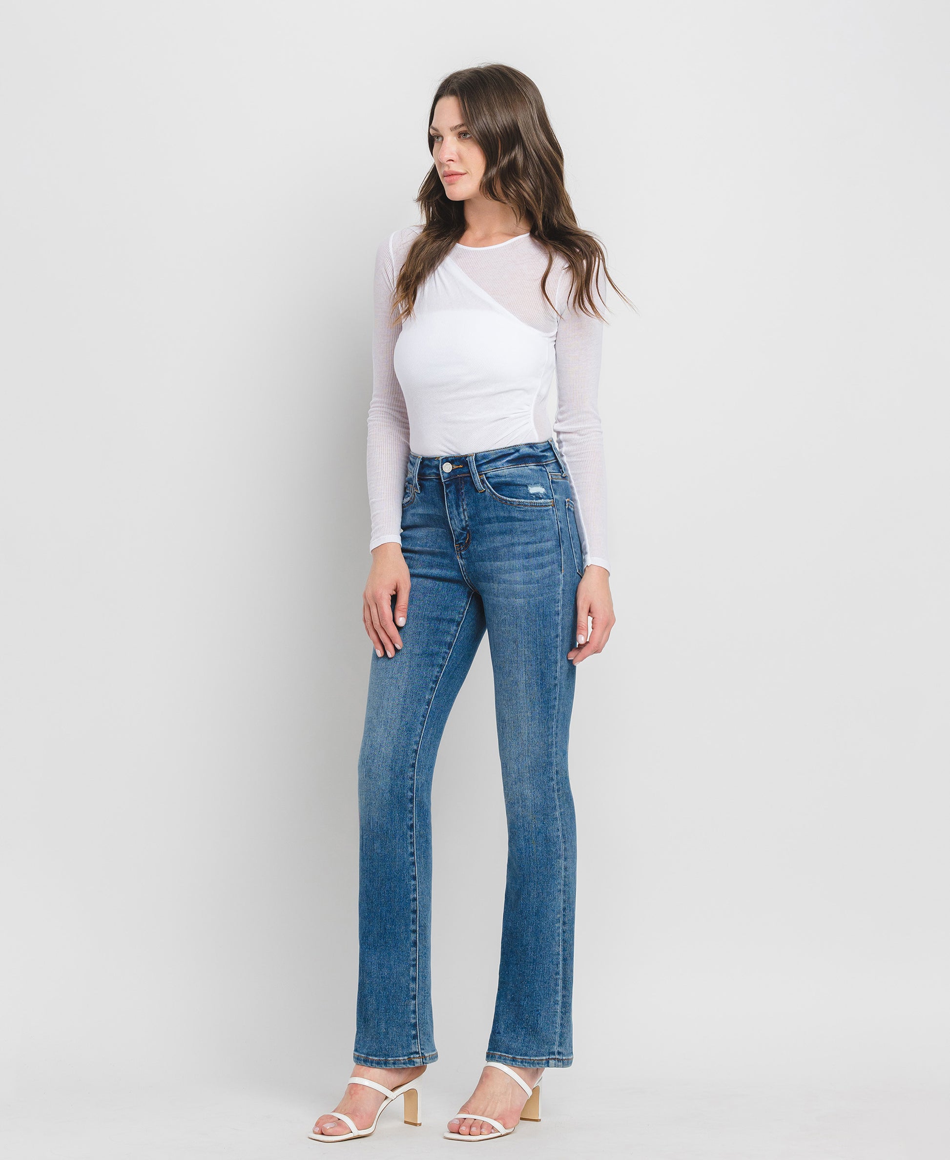 Left 45 degrees product image of Shining - High Rise Bootcut Jeans