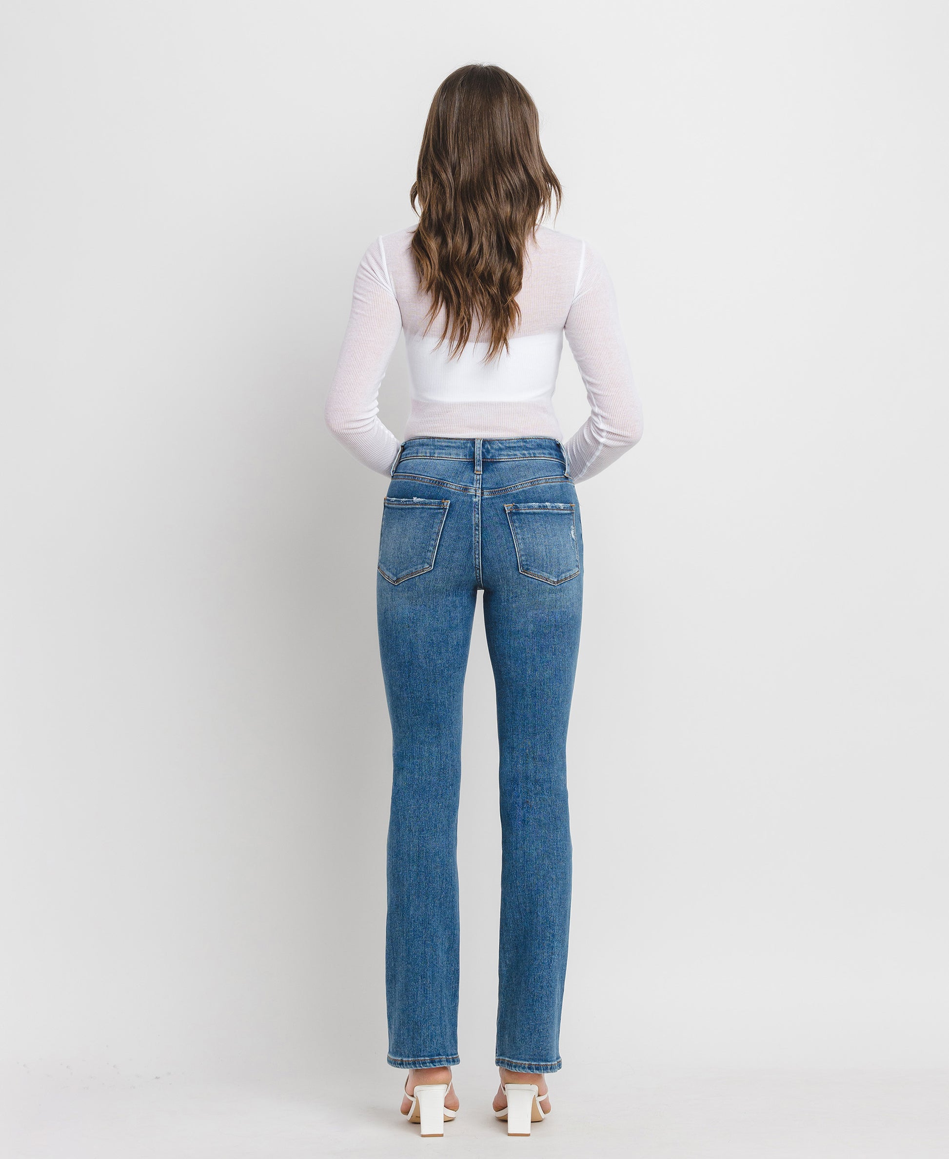 Back product images of Shining - High Rise Bootcut Jeans