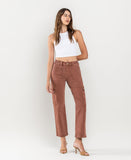 Front product images of Red Brick - High Rise Straight Jeans