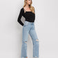 Right 45 degrees product image of Redeem - Super High Rise 90s Vintage Flare Jeans