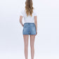 Back product images of Bonuses - High Rise Denim Cargo Shorts