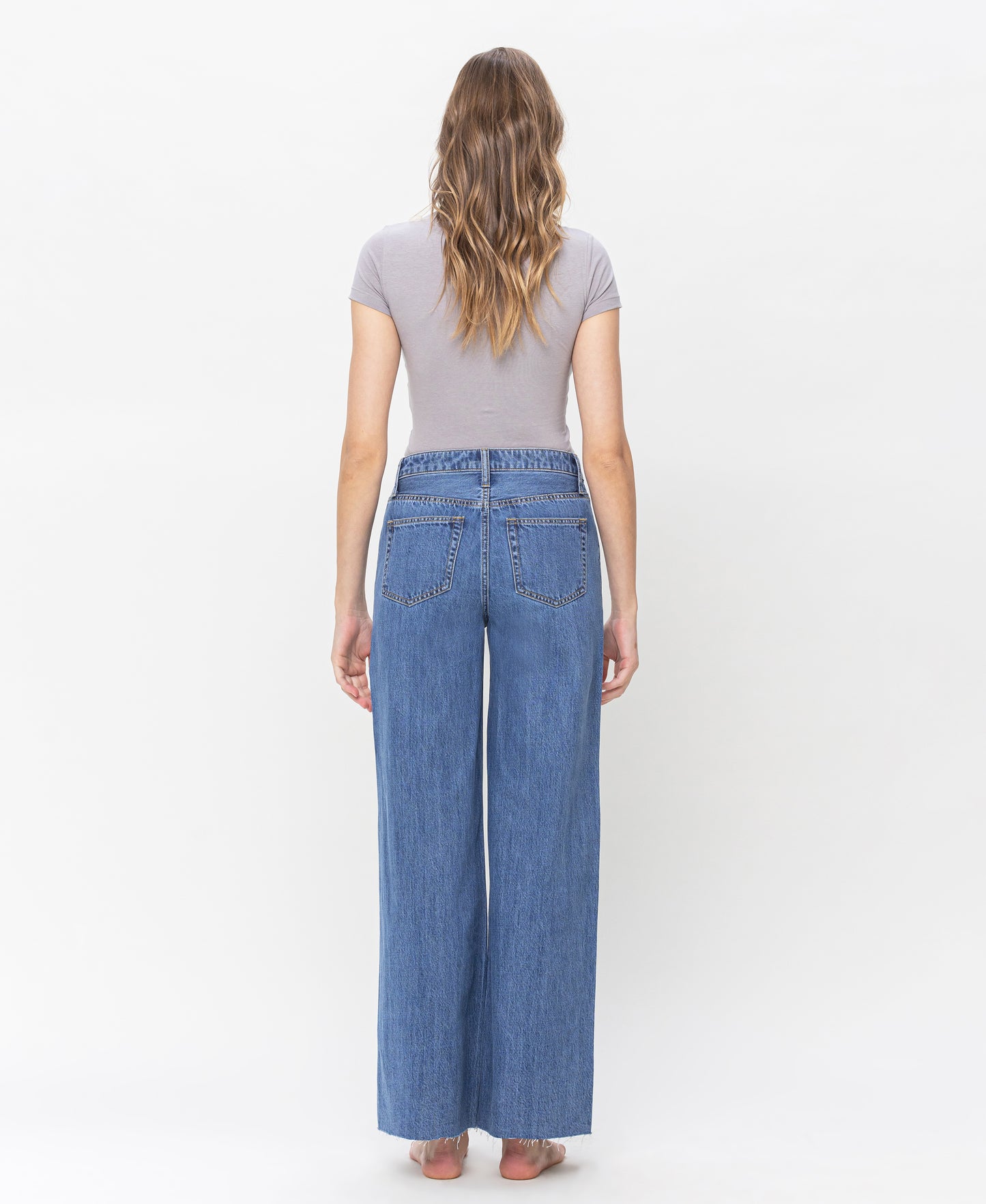 Back product images of Phenomenal - High Rise Wide Leg Jeans