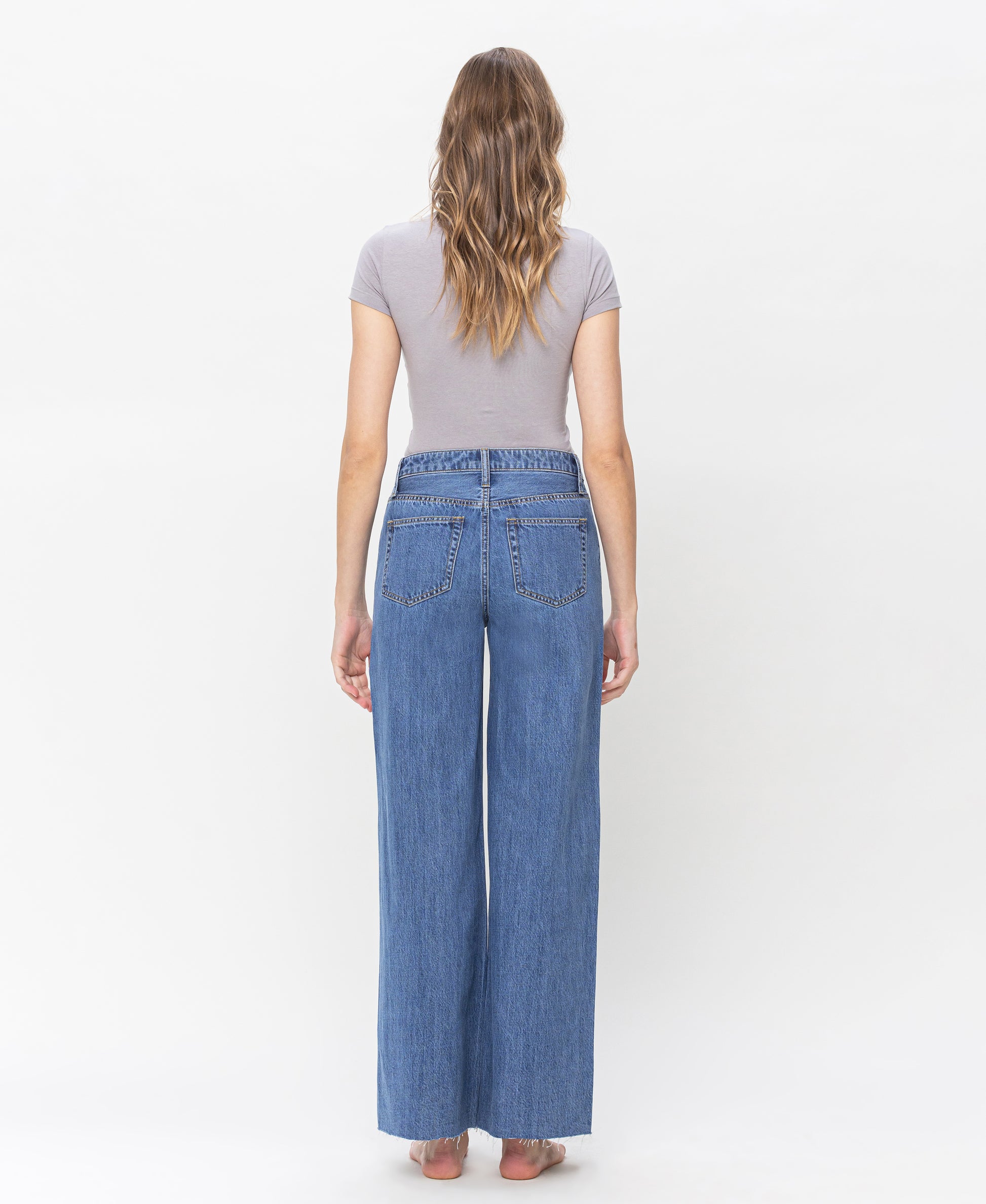 Back product images of Phenomenal - High Rise Wide Leg Jeans