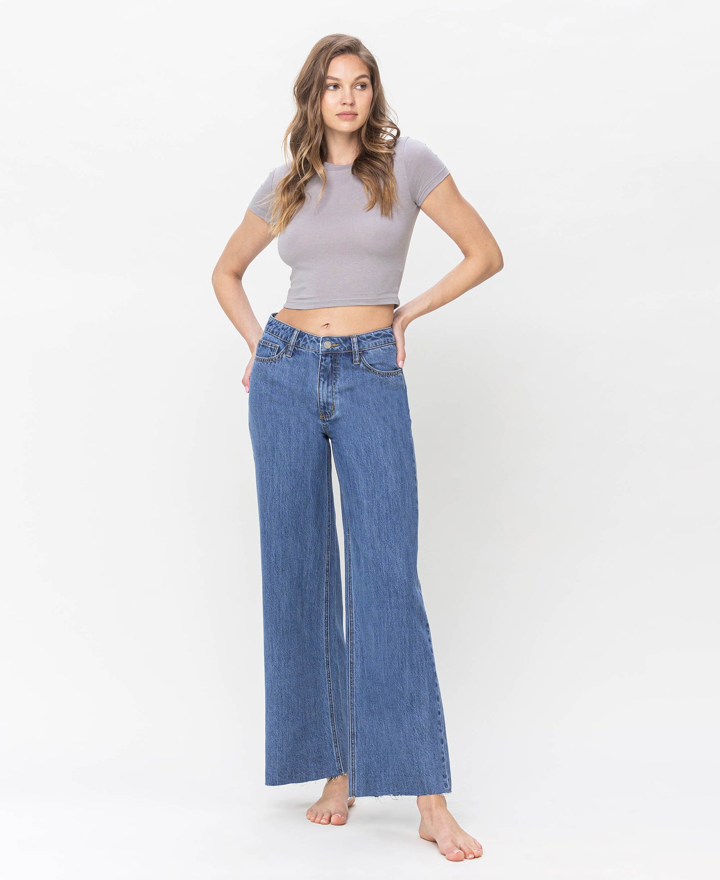 Front product images of Phenomenal - High Rise Wide Leg Jeans