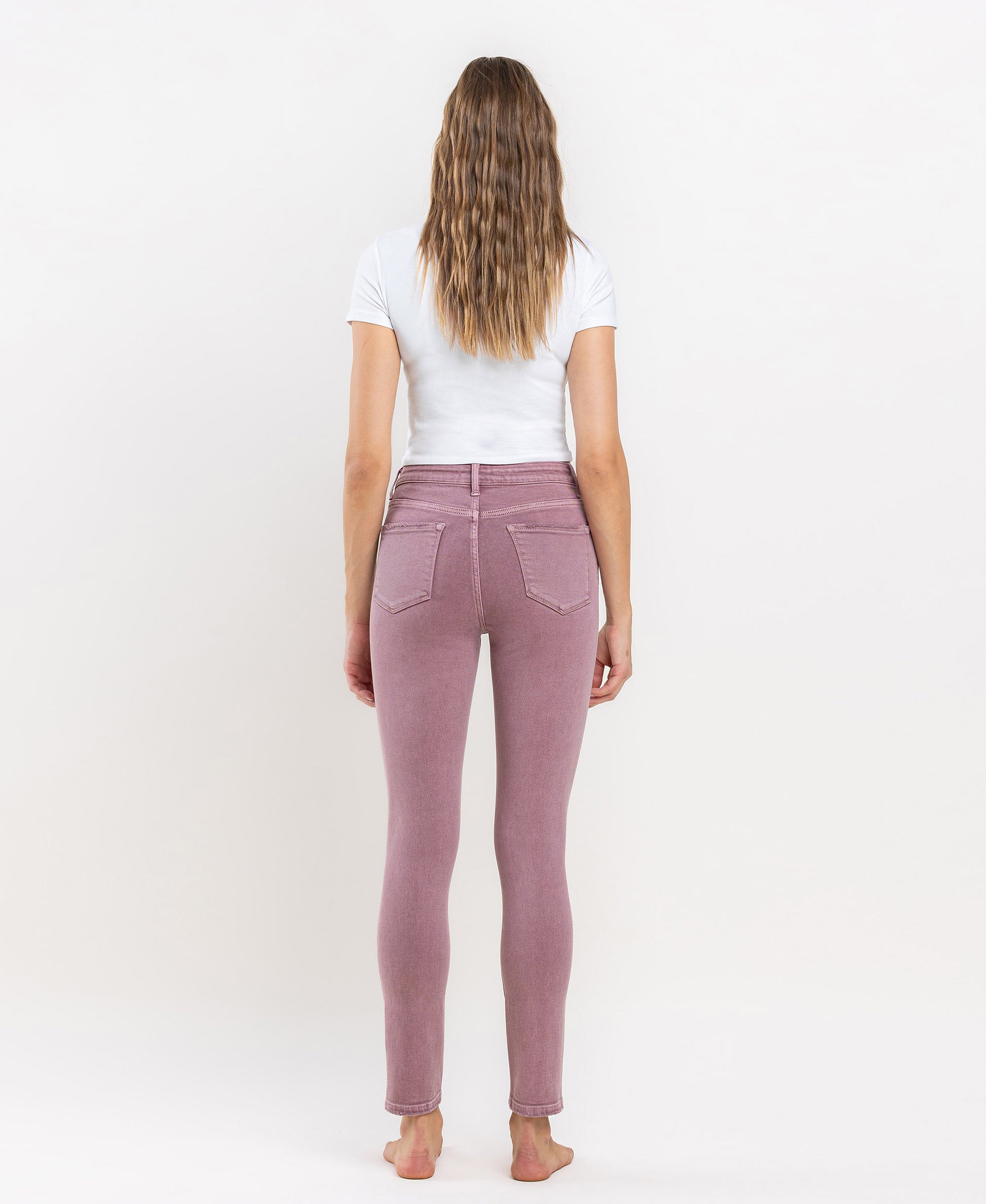 Back product images of Wistful Mauve - High Rise Ankle Skinny Jeans