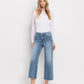 Front product images of Moonflower - Super High Rise Raw Hem Wide Leg Jeans