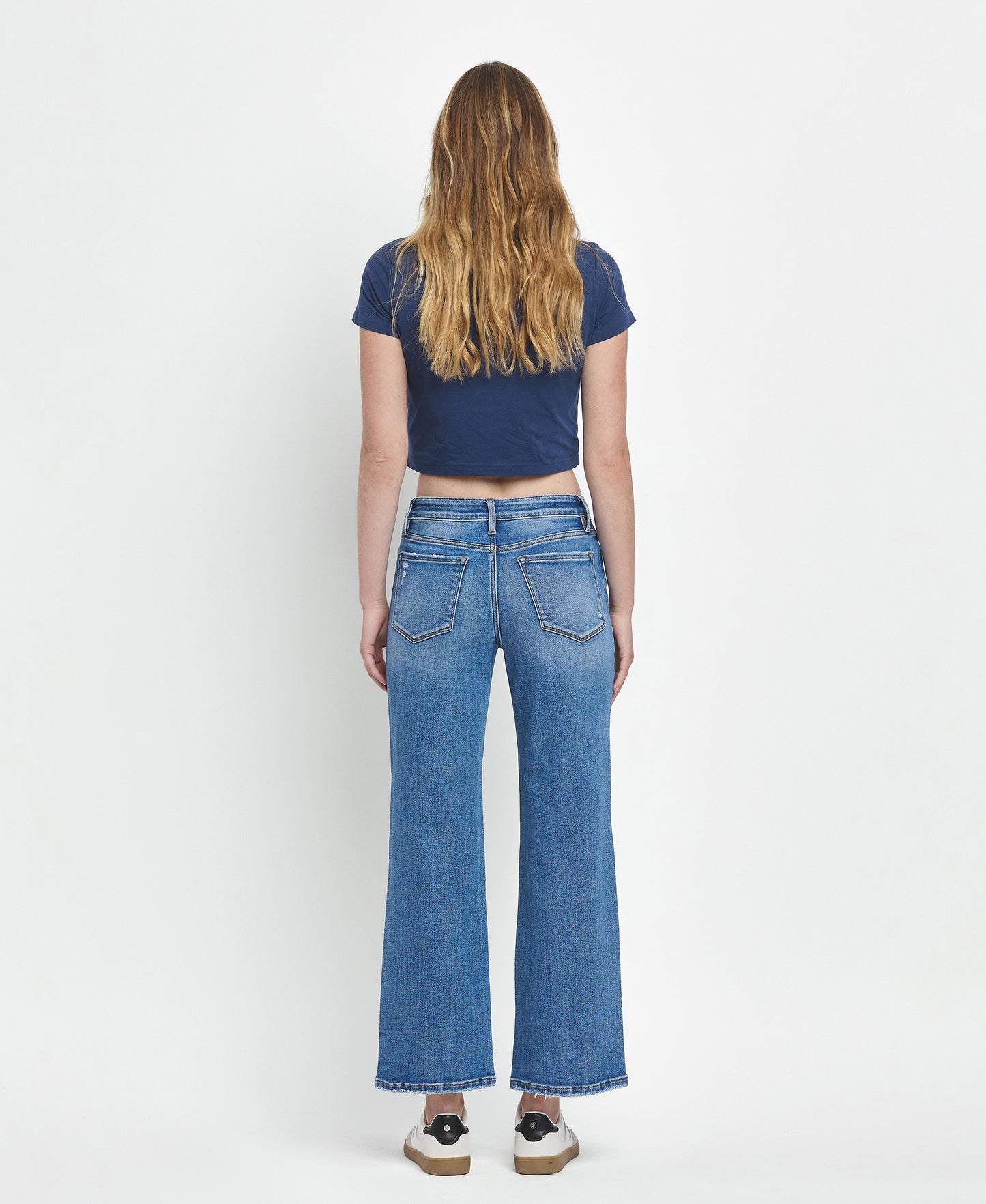 Diligently - High Rise Ankle Slim Wide Leg Jeans