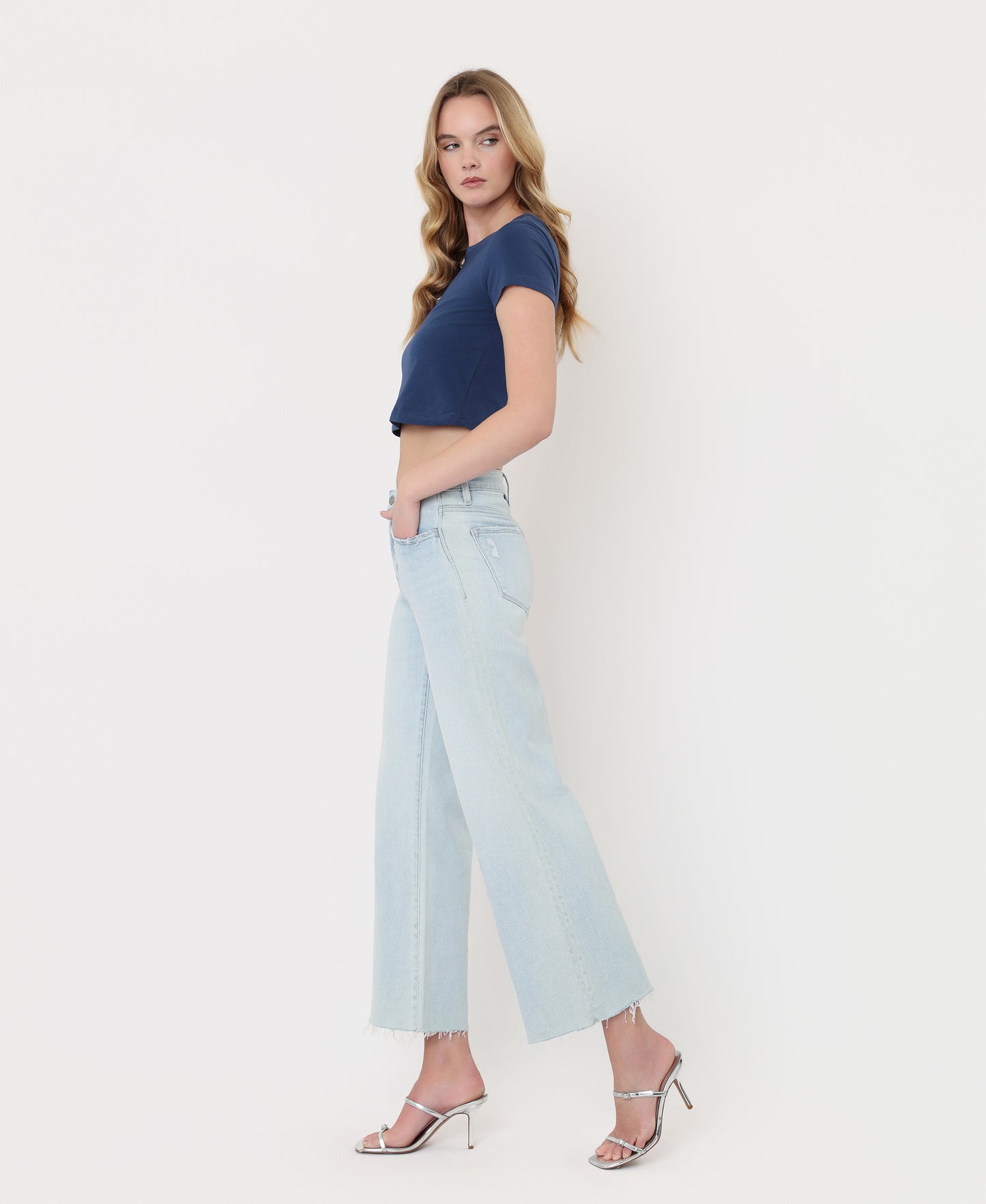 Left side product images of Advantages - High Rise Wide Leg Jeans